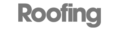 Roofing logo in grey tones